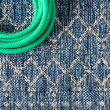 Ourika Moroccan Geometric Textured Weave Indoor/outdoor Area Rug